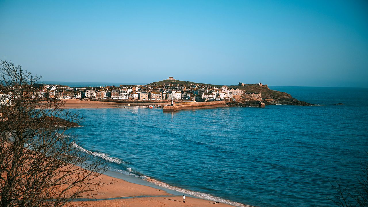 St Ives Bay on a clear autumn morning